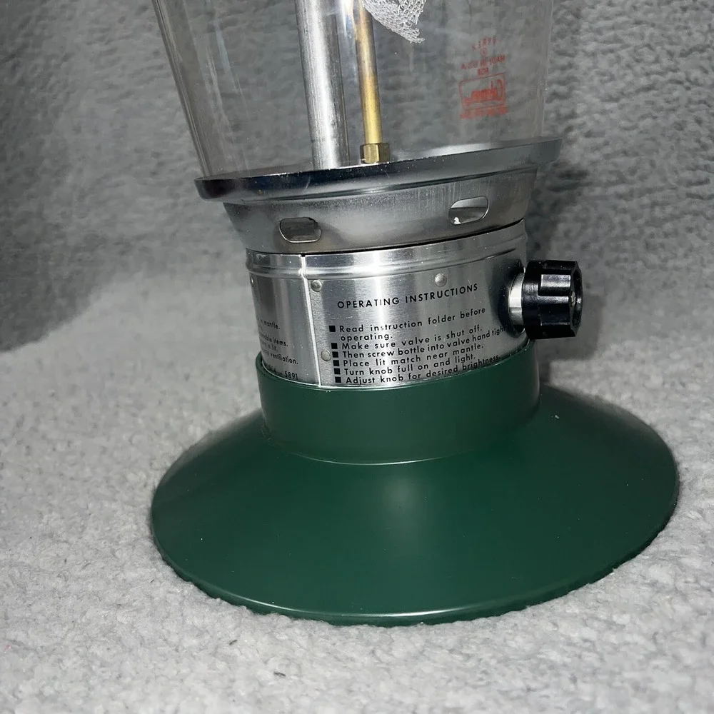 VTG Coleman Double Mantle Propane Lantern 5114A970 Box & NOS Bernzomatic Mantles